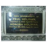 Antique items, memorial from 1882, wedding of 1922, and unknown