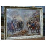 Old man is oil on canvas, the other two are prints