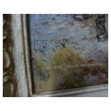 Old man is oil on canvas, the other two are prints