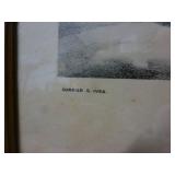 Vintage Currier and Ives colored print FROZEN UP and Sealed print Showoff grouse by Pettis