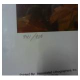 Vintage Currier and Ives colored print FROZEN UP and Sealed print Showoff grouse by Pettis