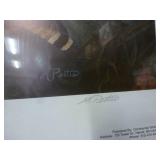 Vintage Currier and Ives colored print FROZEN UP and Sealed print Showoff grouse by Pettis