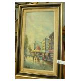 two european oil on canvas