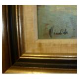 two european oil on canvas