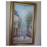 two european oil on canvas