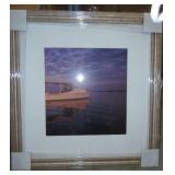 8 pieces - 1 old bldg photo, 2 boats, 2 grass framed, 3 onion on canvas