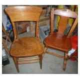 4 wood chairs