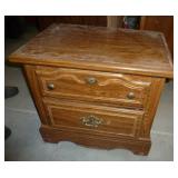 Queen size bed frame and headboard with 2 bedside stands