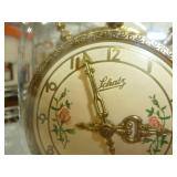Vintage Schatz anniversary clock and some vintage china