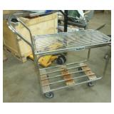small warehouse cart on wheels