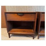 Pair of Dillingham Mid-Century Modern Walnut Nightstands