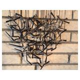 Vintage Mid-Century Abstract Metal Wall Sculpture