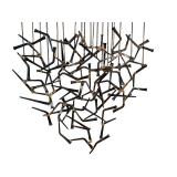 Vintage Mid-Century Abstract Metal Wall Sculpture