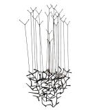 Vintage Mid-Century Abstract Metal Wall Sculpture