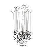 Vintage Mid-Century Abstract Metal Wall Sculpture