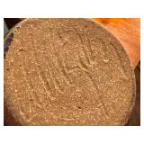 Artisan Crafted Pottery Vessel with Bamboo Handle, Signed