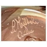 Verrerie La Mailloche Quebec Blown Fused Metallic Art Glass Vase