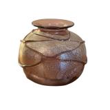 Verrerie La Mailloche Quebec Blown Fused Metallic Art Glass Vase