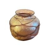 Verrerie La Mailloche Quebec Blown Fused Metallic Art Glass Vase