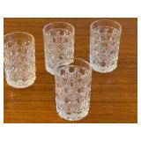 Set of 5 Vintage Crystal Shot Glasses, 2.5 Inch Tall