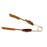 Vintage Mid-Century Modern Abstract Metal Serving Tongs