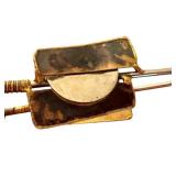 Vintage Mid-Century Modern Abstract Metal Serving Tongs