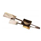 Vintage Mid-Century Modern Abstract Metal Serving Tongs