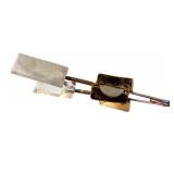 Vintage Mid-Century Modern Abstract Metal Serving Tongs