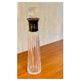 Vintage Mid-Century Modern Crystal Decanter, 14 Inches Tall