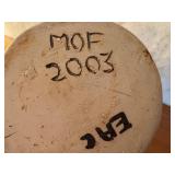 Artisan Crafted Pottery Vase with Hand-Applied Glaze, 7.25 Inches Tall