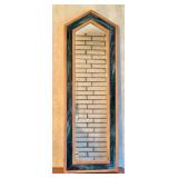 Decorative Cathedral-Style Mirror with Stained Glass Trim