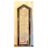 Decorative Cathedral-Style Mirror with Stained Glass Trim