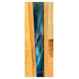 Decorative Cathedral-Style Mirror with Stained Glass Trim