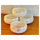 Set of 4 Vintage Alabaster Nut or Snack Bowls