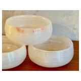 Set of 4 Vintage Alabaster Nut or Snack Bowls