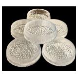Set of 6 Vintage Iittala Textured Glass Snack Bowls