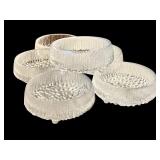 Set of 6 Vintage Iittala Textured Glass Snack Bowls