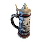 Set of 4 Vintage Avon Collectible Beer Steins with Pewter Lids