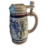 Set of 4 Vintage Avon Collectible Beer Steins with Pewter Lids
