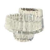 Set of 3 Vintage Tapio Wirkkala Iittala Ice Glass Candle Holders Finland