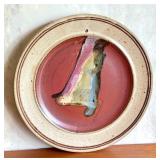 Set of 2 Alan Viglund Pottery Plates, Handcrafted Art