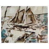 Sea Piece by John Marin Framed Silkscreen Reproduction