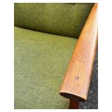 Mid Century Modern Johnson Chair Co. Lounge Chair with Green Upholstery