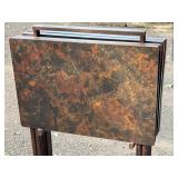 Set of 4 Vintage TV Trays with Stand