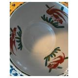 Chinese Gold and Blue Fishbowl Planter with Stand