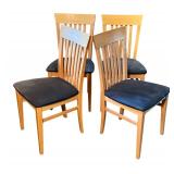 Set of 4 IMS SRL Made in Italy Wood Dining Chairs