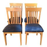 Set of 4 IMS SRL Made in Italy Wood Dining Chairs
