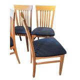 Set of 4 IMS SRL Made in Italy Wood Dining Chairs