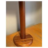 Vintage Mid-Century Table Lamp with Wooden Base and Shade