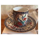 Set of 12 Assorted Vintage Demitasse Tea Cups with Saucers